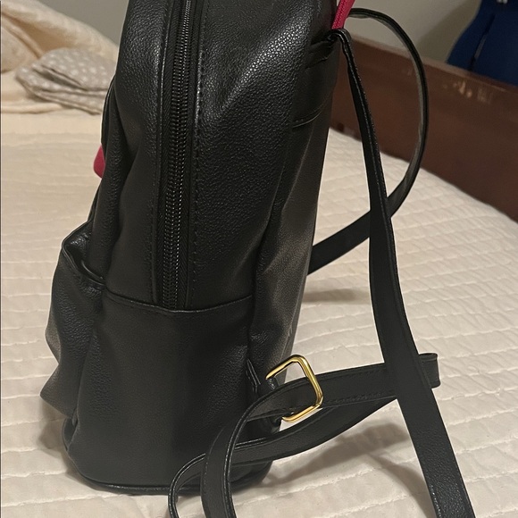 Disney - Dani by Danielle Nicole Black and Pink Minnie Backpack Purse w/ Bow - Picture 5 of 16